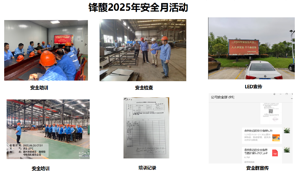 鋒馥安全生產月回顧：以查促改，筑牢安全防線